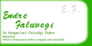 endre faluvegi business card